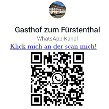 Hotel u Restaurant Gasthof zum Fürstenthal im Erzgebirge bei Dresden - folgen Sie uns auf Whatsapp
